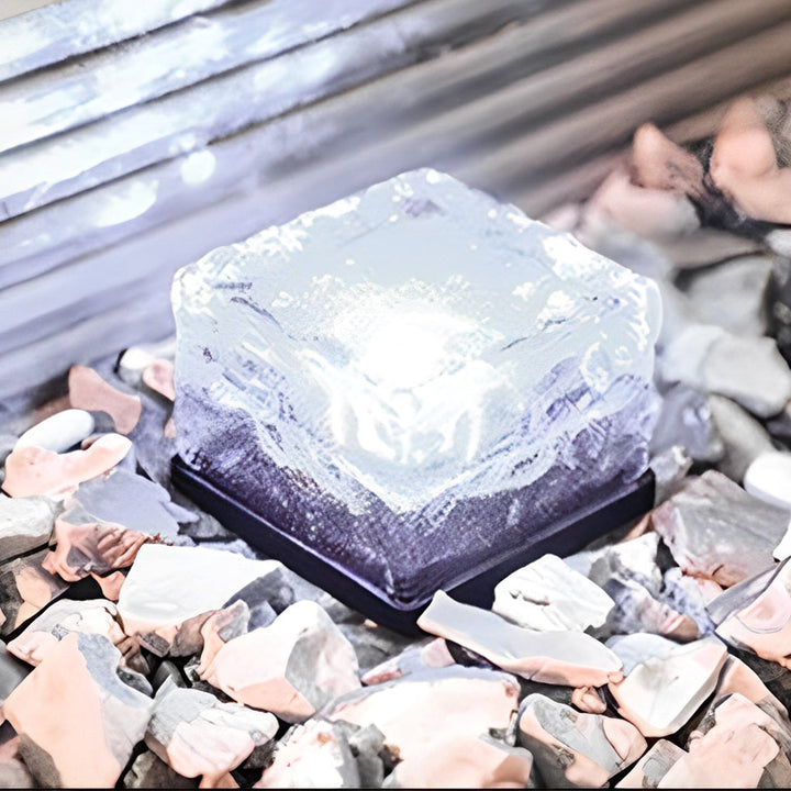Square Creative Ice Bowliftock LED Waterproof Smart Solar Outdoor Lighting | Bowlift
