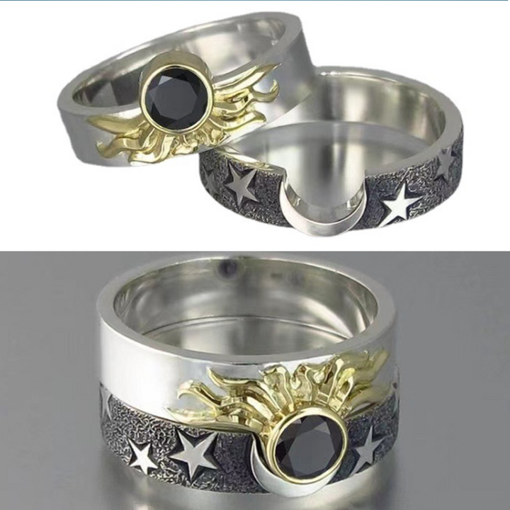 BowLift | Vintage Star Moon Sun Ring Set