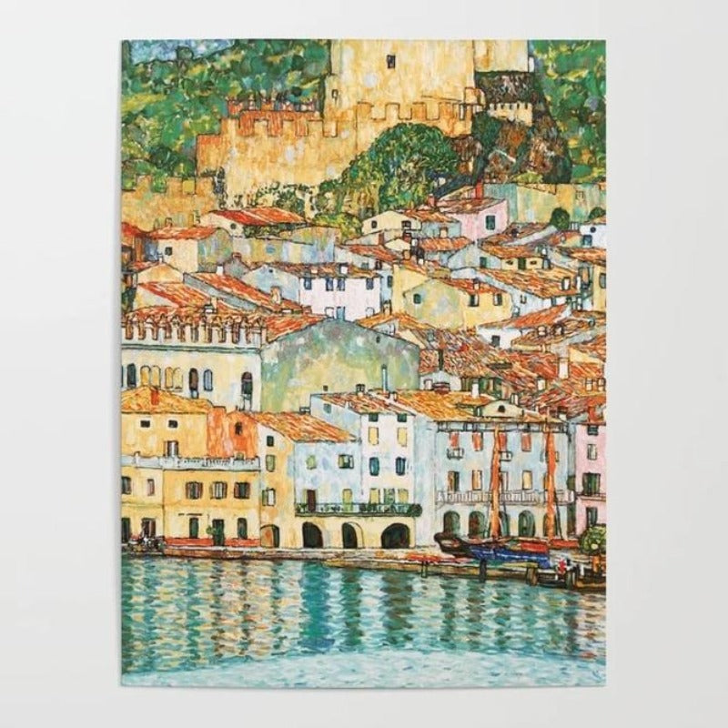 Malcesine On Lake - Canvas Wall Art Painting | Bowlift