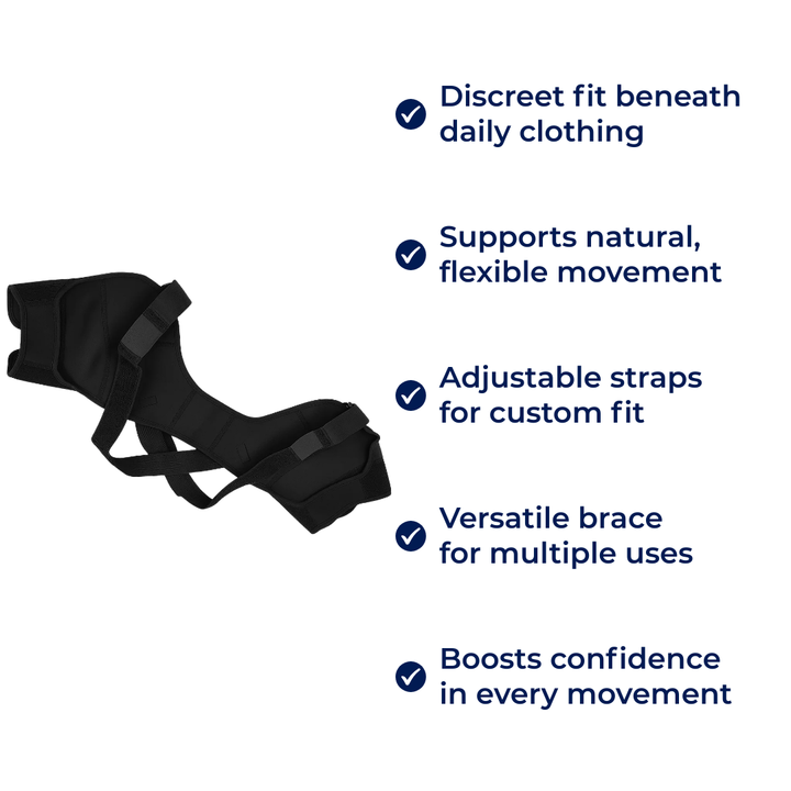 Cross-Compression Stability – Breathable Mesh Comfort – Relieves Shoulder Pain & Improves Posture Bowlift