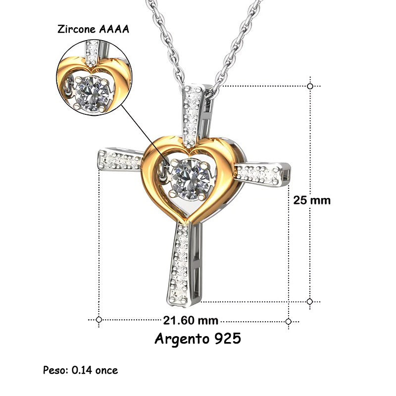 BowLift | Cross Dancing Necklace With Message Card Gift