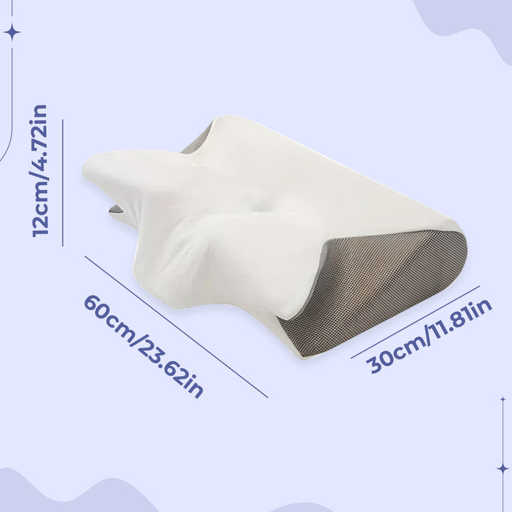 Memory Foam Neck Butterfly Shape Pillow with Armrests for Side & Back Sleepers Bowlift