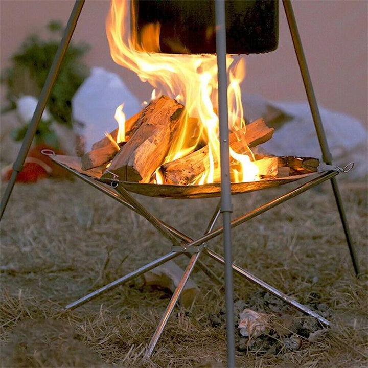 BowLift | Outdoor foldable fire pit rack