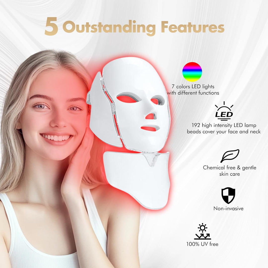 BowLift | LED Light Therapy Mask | 7-Color Skin Treatment | Wireless Rechargeable