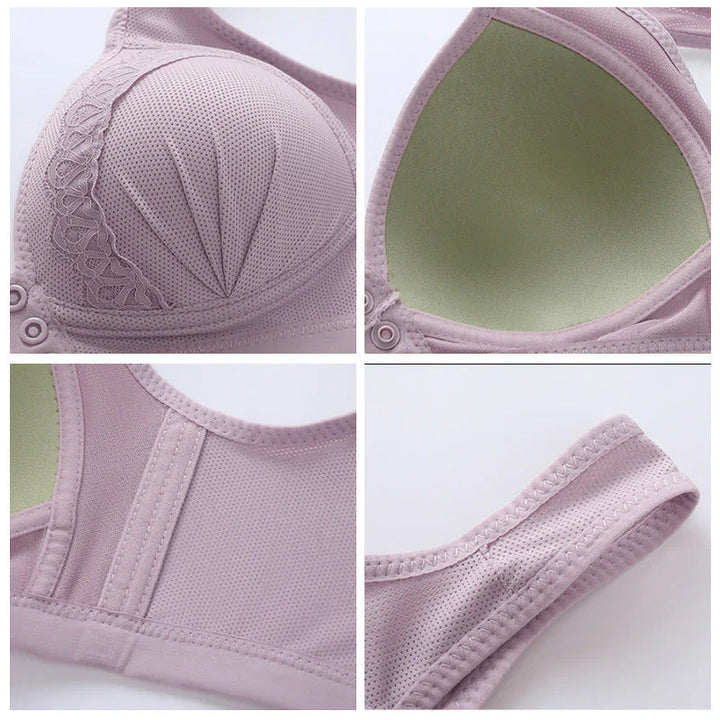 BowLift | Front Button Breathable Skin-Friendly Cotton Bra