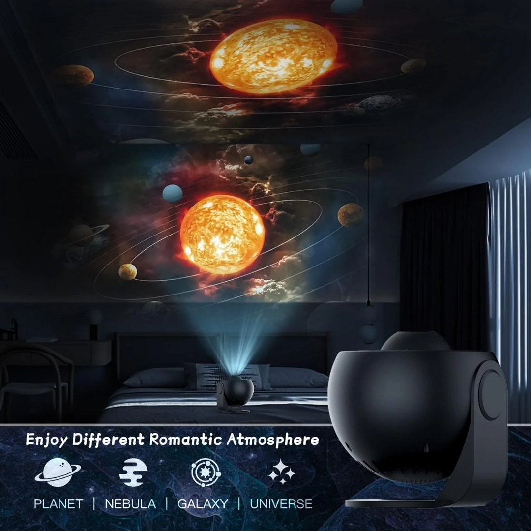 BowLift | Galaxy Projector with 360° Rotation - Stunning Room-Wide Night Sky View