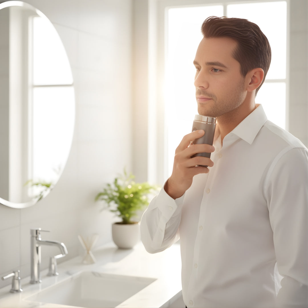 Compact USB Shaver – Waterproof IPX7 – Smooth Portable Grooming for Men with Close Shave Comfort Bowlift