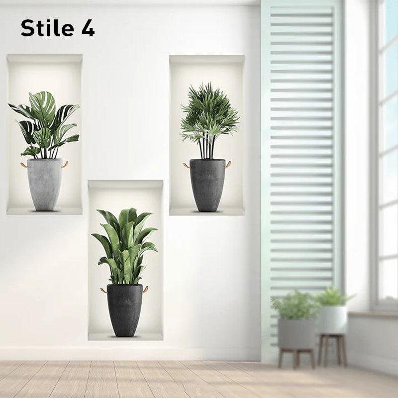 BowLift | Self-Adhesive 3D Plant Wall Stickers