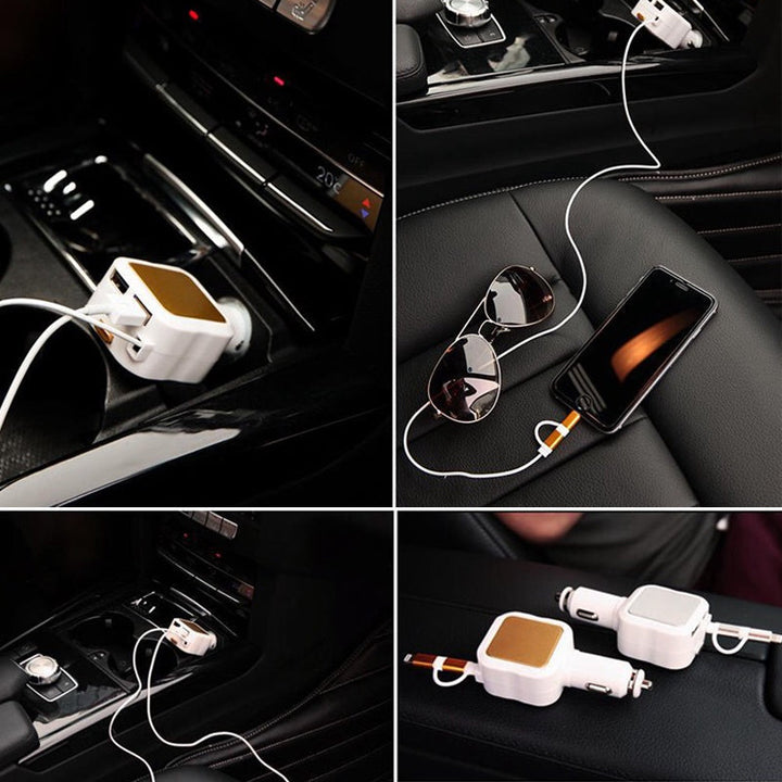 Ciaovie Car Charger Multi with Retractable Charging Cable | Bowlift