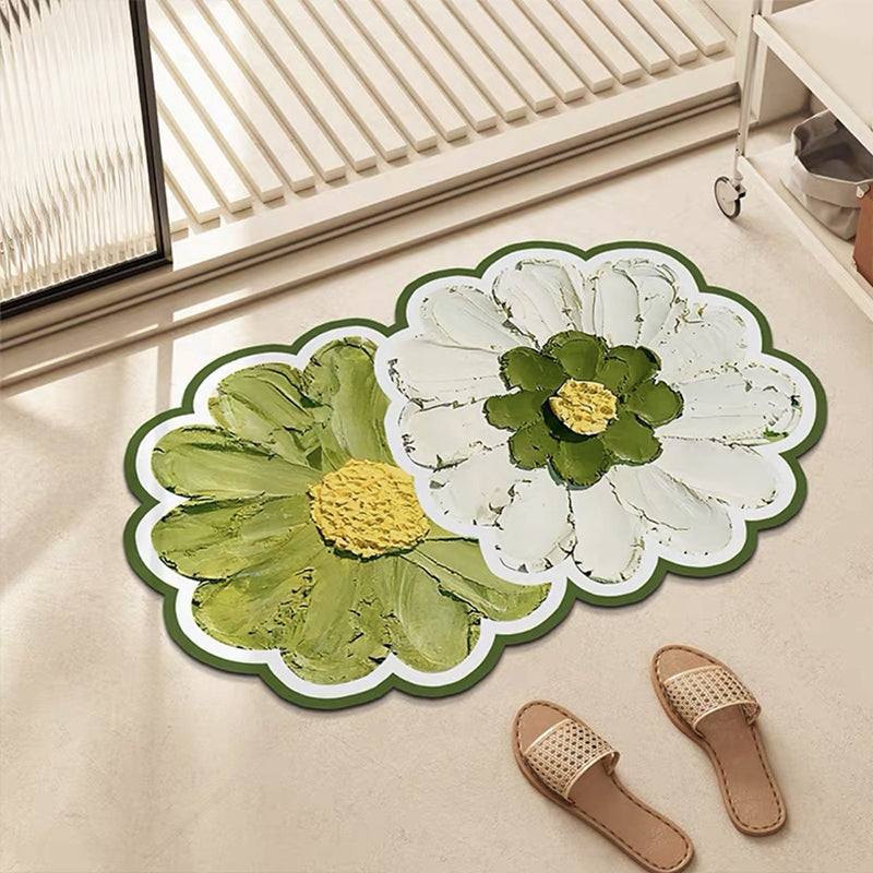 Floral Bathroom Floor Mat | Bowlift