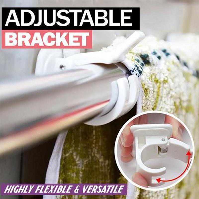 Nail-free Adjustable Rod Bracket Holders (2pcs) | Bowlift