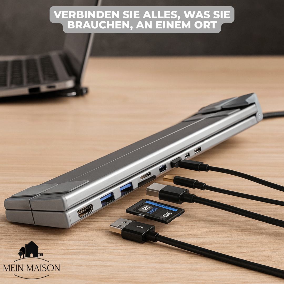 BowLift | ProDock Stand – 8-in-1 Laptop Riser and Hub combined!