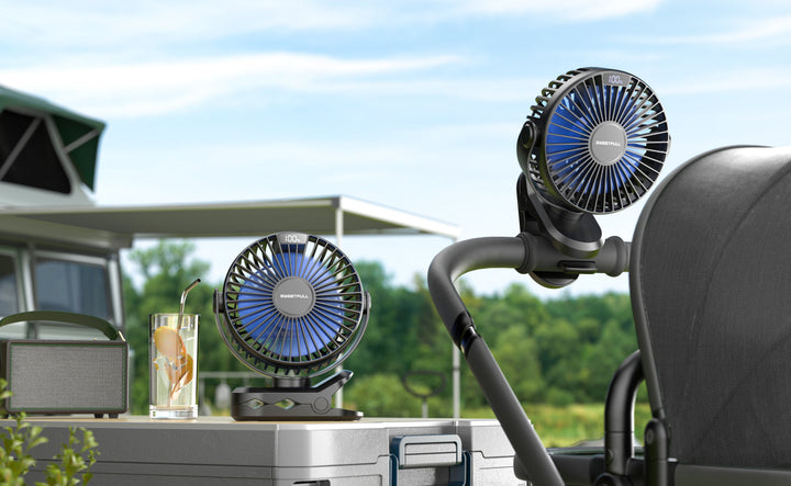 Portable Clip on Fan - Battery Operated Stroller Fan | Bowlift