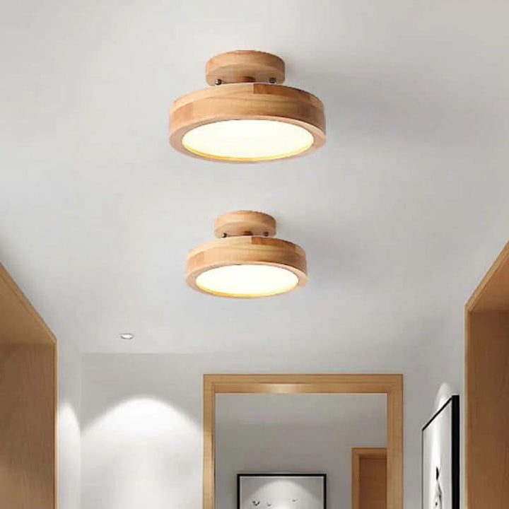 BowLift | Modern Wood LED Ceiling Light with Dimmable Function