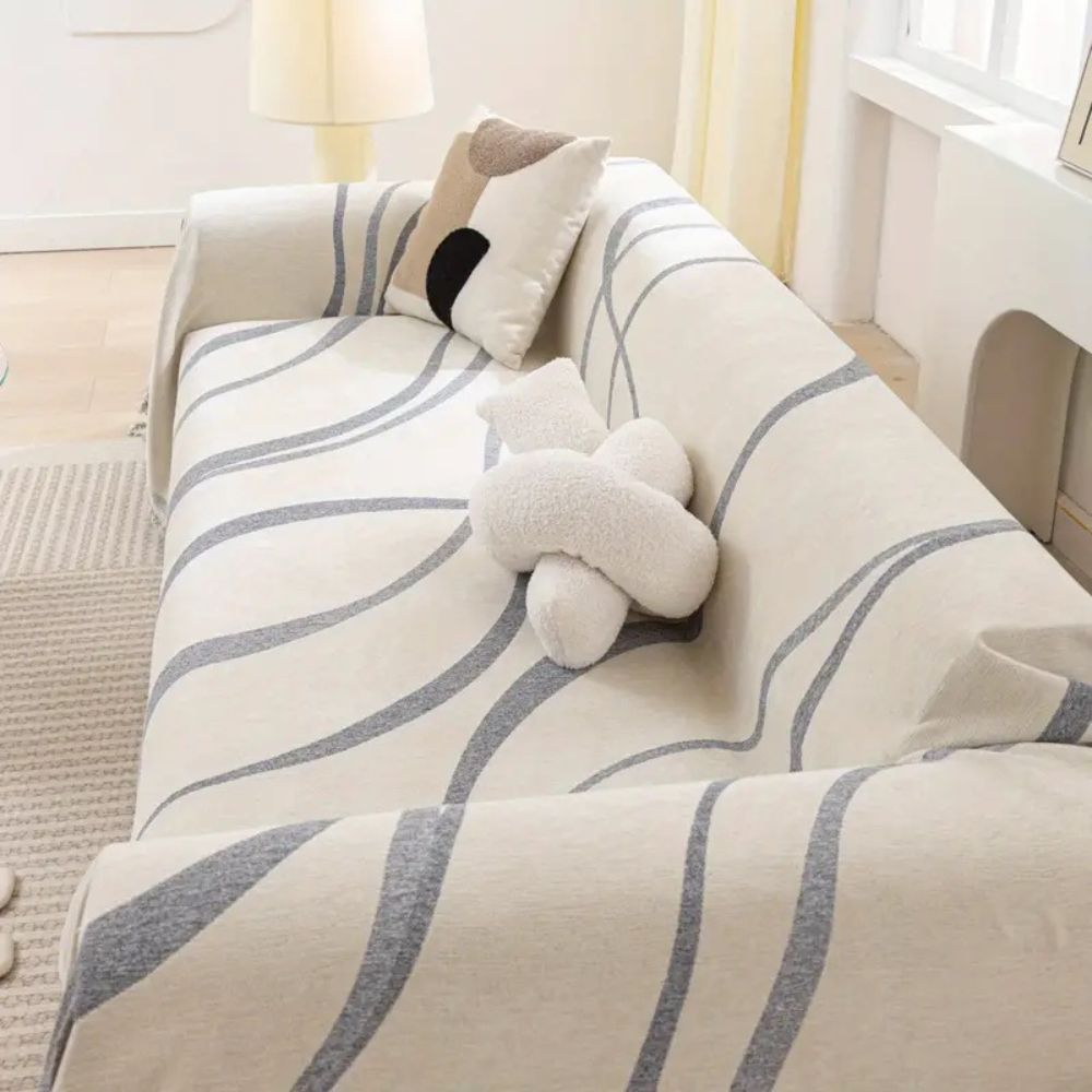 BowLift | Wave Lines Chenille Sofa Covers