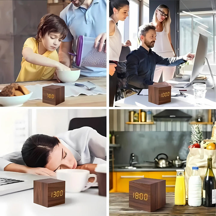 BowLift | Modern Cube LED Alarm Clock