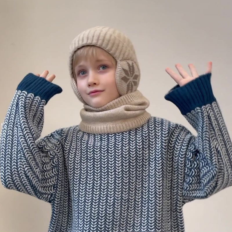 BowLift | Kids Winter Fleece Scarf Suit Knit Hat