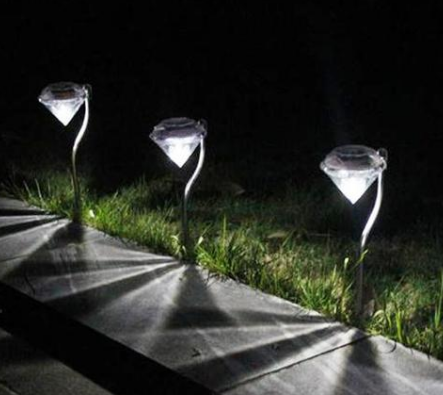 BowLift | Solar Garden Light in Diamond Shape – LED Lamps for Outdoor Decoration and Lighting