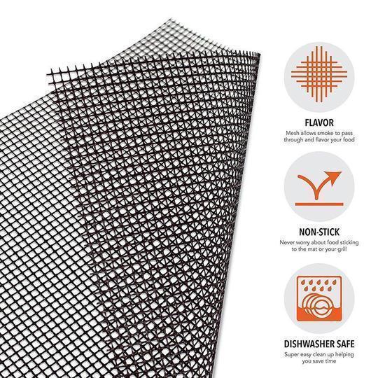 Teflon Non-stick BBQ Grill Mesh Mat for Reusable Cleaning | Bowlift
