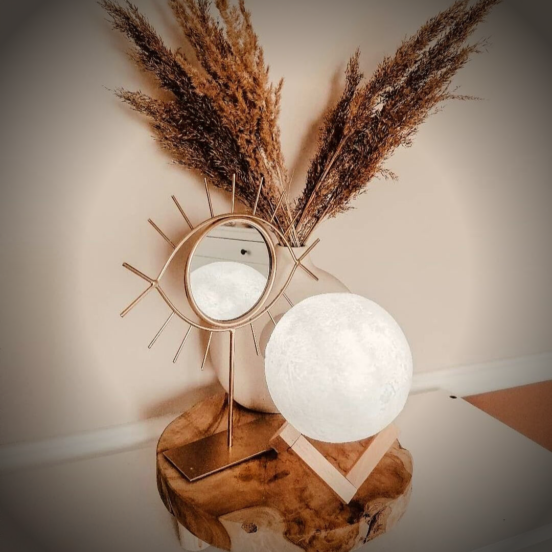 BowLift | Magical Moon Lamp - with Wireless Touch Control and Wooden Stand
