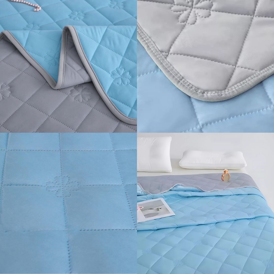 SilkCool | Cooling Blanket – Instant Cooling Comfort – Silky Hypoallergenic Fibre – Prevents Overheating – Relief for Night Sweats Sensitive Skin Bowlift