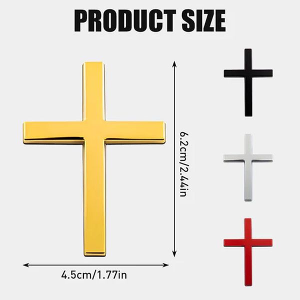 BowLift | ️ 3D Cross Metal Jesus Christ Cross Badge StickerCar Anti-Scratch Sticker