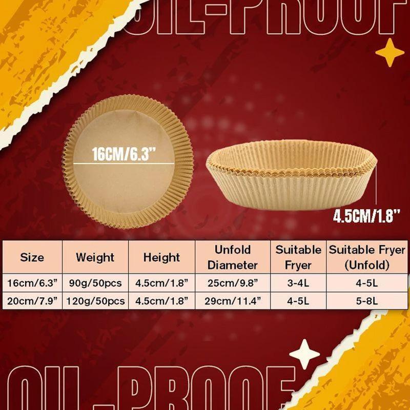 BowLift | Air Fryer Disposable Paper Liners (50 pieces)