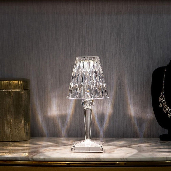 Crystal Table Lamp with Touch Control - LumeCrystal | Bowlift