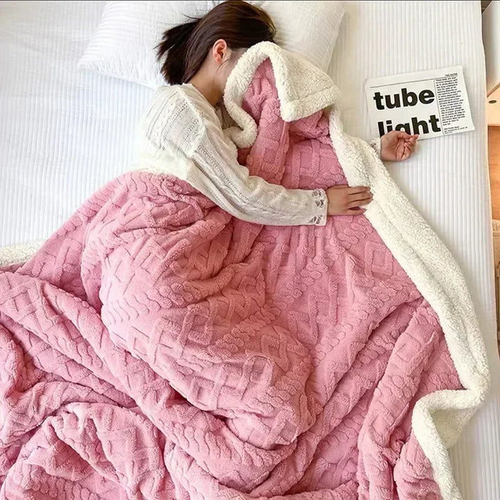 BowLift | WarmWool Thick Lambswool Blanket Winter Comfort and Warmth