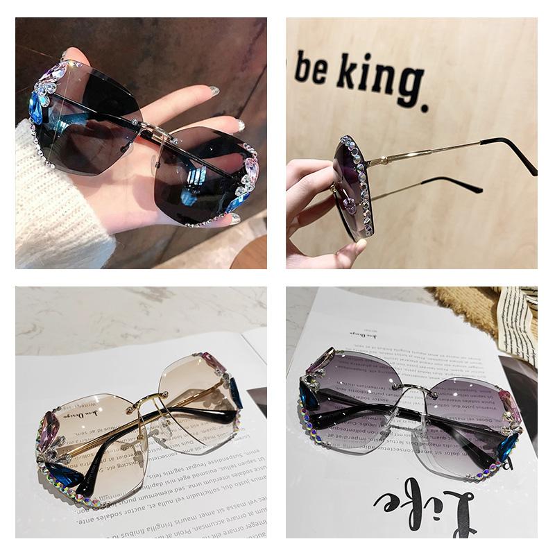 BowLift | 2022 Vintage Fashion Rimless Crystal Sunglasses