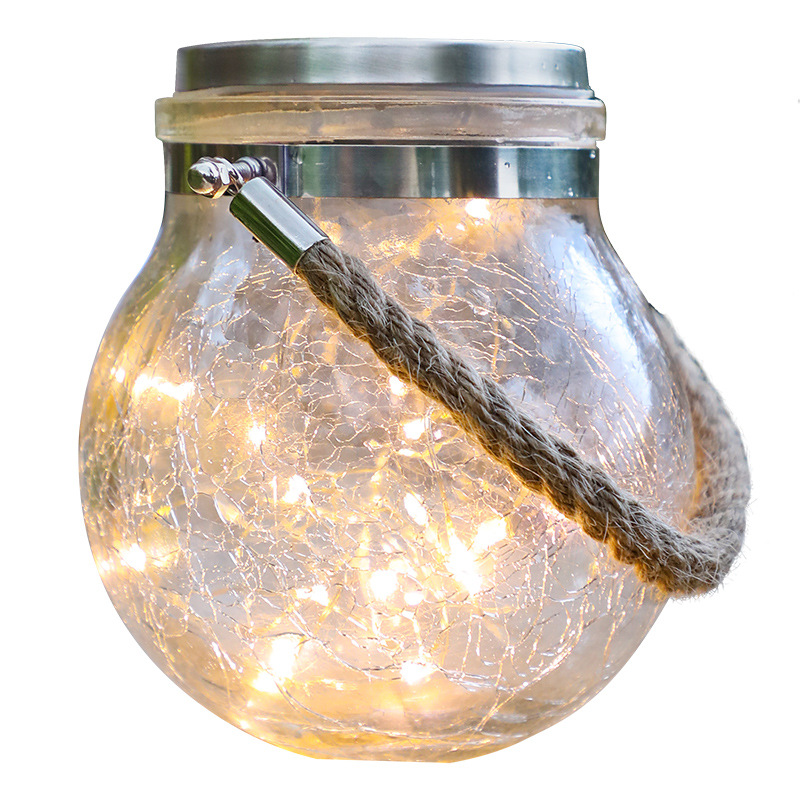 BowLift | Solar LED Lantern in Glass – Decorative Garden Lighting with Wire Lights and Carry Handle