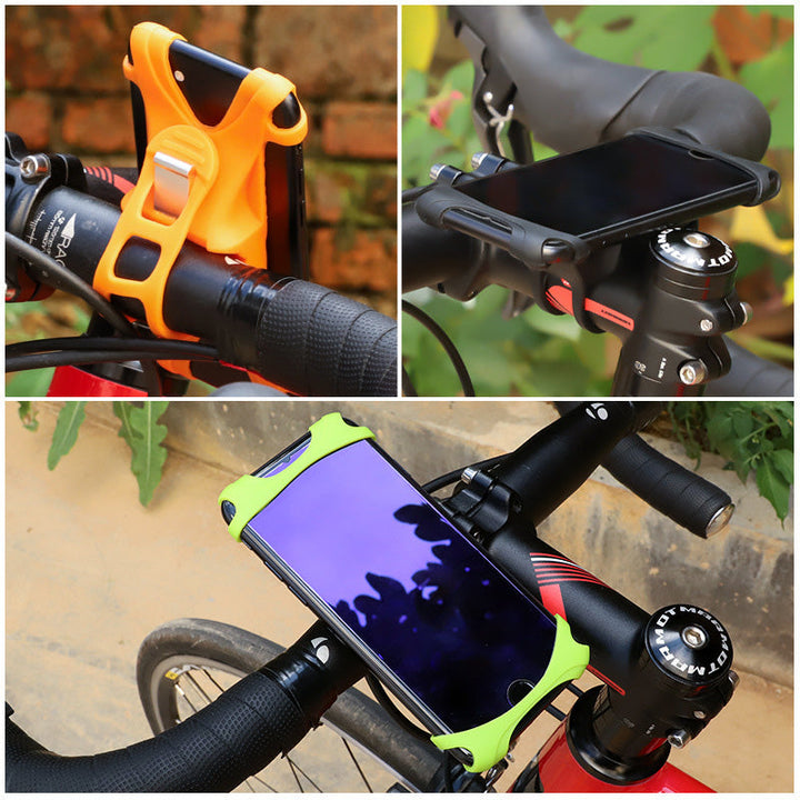 Universal silicone phone holder for the bicycle, non-slip, adjustable | Bowlift