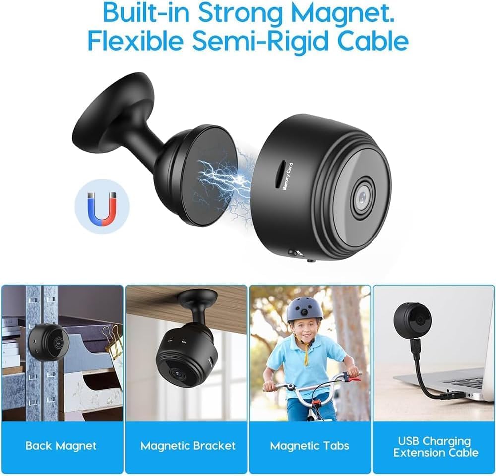 BowLift | Eyecam Mini Spy Camera – Compact Wi-Fi Home Security Camera for Indoor Surveillance