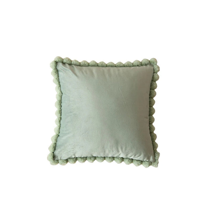 BowLift | Velvet Pom-Pom Trim Cushion Cover