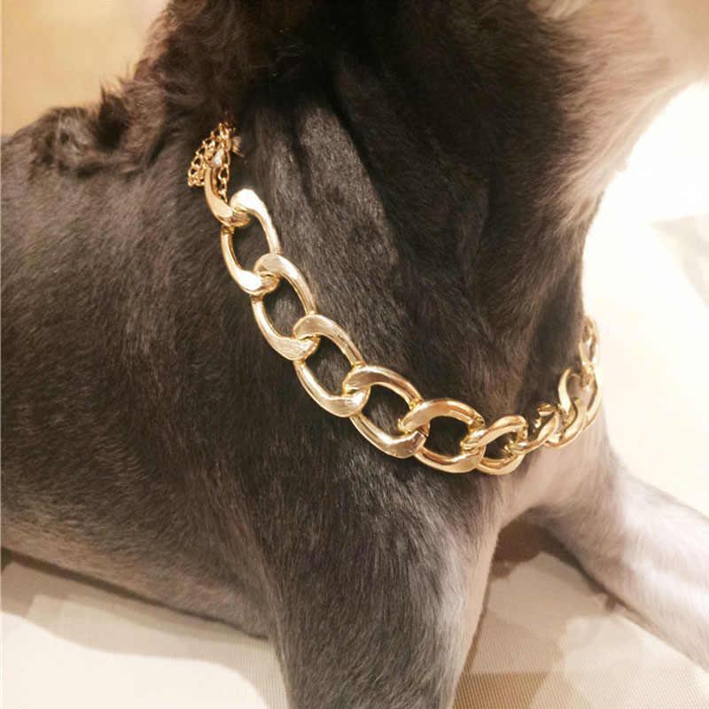 BowLift | Thick golden chain pet safety collar