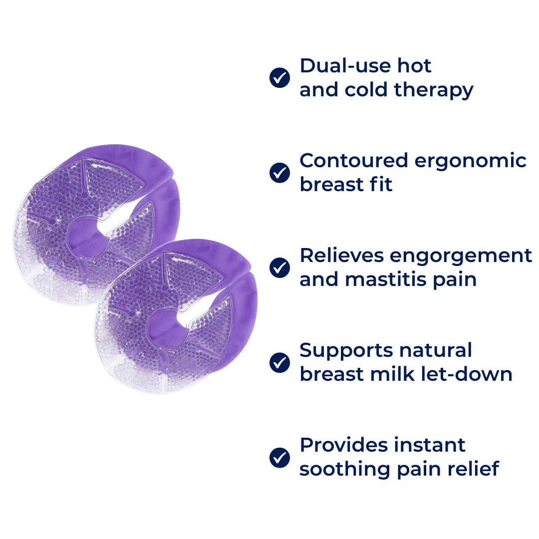 Engorgement Relief – Hot & Cold Contoured Gel Design – Comfort & Pain Relief for Nursing Mums Bowlift