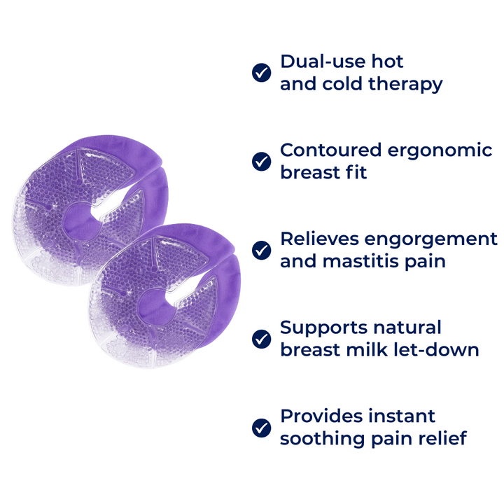 Engorgement Relief – Hot & Cold Contoured Gel Design – Comfort & Pain Relief for Nursing Mums Bowlift