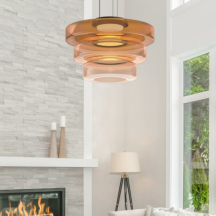 BowLift | Modern Glass Pendant Lamp in Bauhaus Style - AuroraSphere