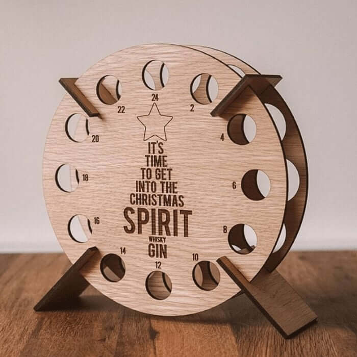 BowLift | Christmas Advent Calendar Tree | Wooden Beer & Wine Holder | Reusable Birch Wood