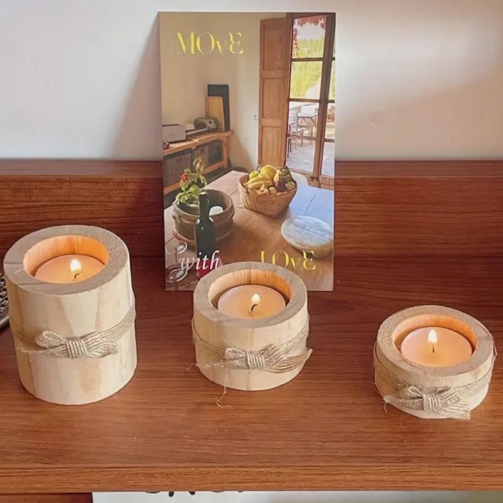 BowLift | Bamboo Essence Candle Holders | 3 sets