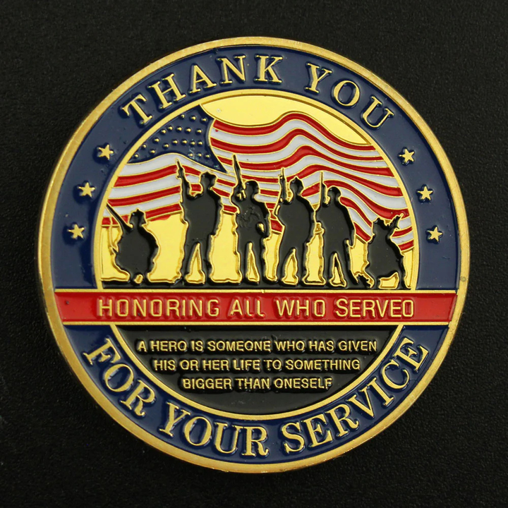 BowLift | Veterans Day Coin Set Gold Silver Plated Military Challenge Coins Gift