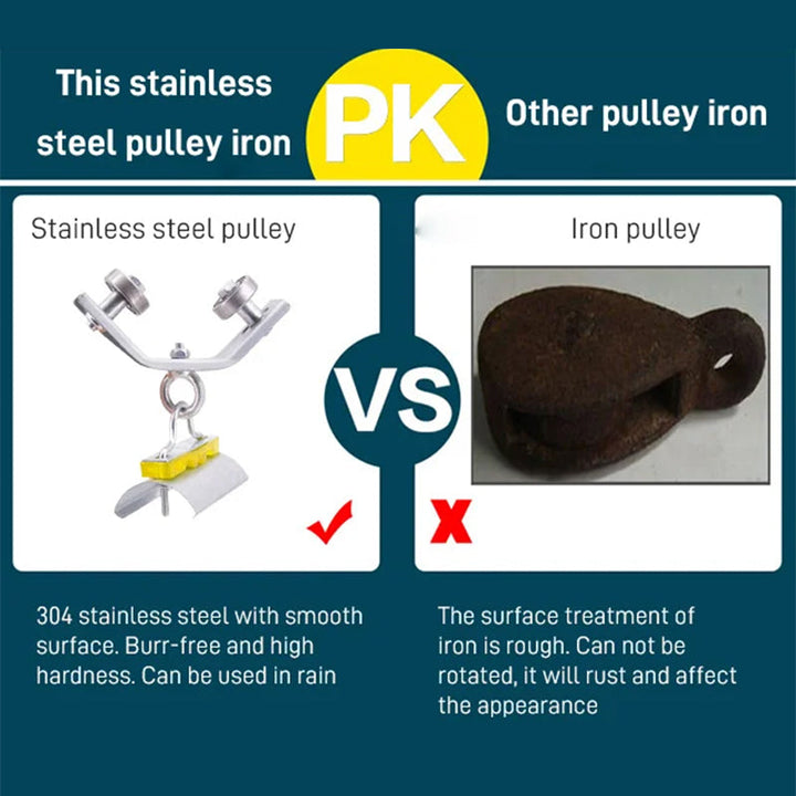 BowLift | Angle Iron Track Hanging Line Pulley