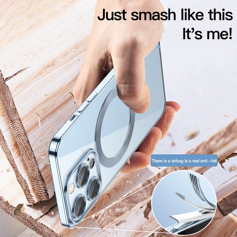 BowLift | Electroplating Wireless Magnetic Charging All-Inclusive Lens Case for iPhone