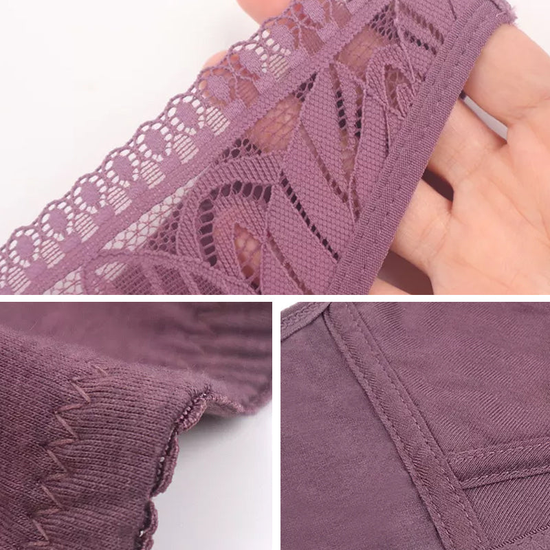 BowLift | Solid Color Lace Lingerie with Front Zipper
