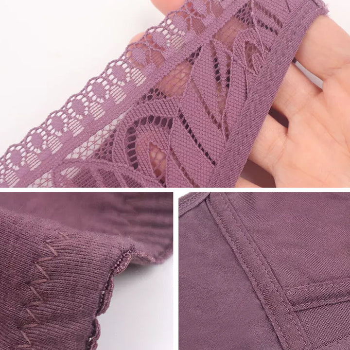 BowLift | Solid Color Lace Lingerie with Front Zipper