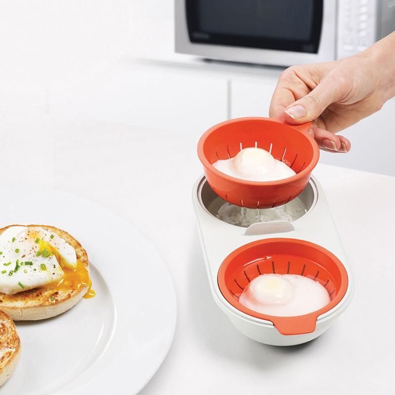 Microwave Egg Poacher Food Grade, 2-Cup Portable Egg Cooker | Bowlift