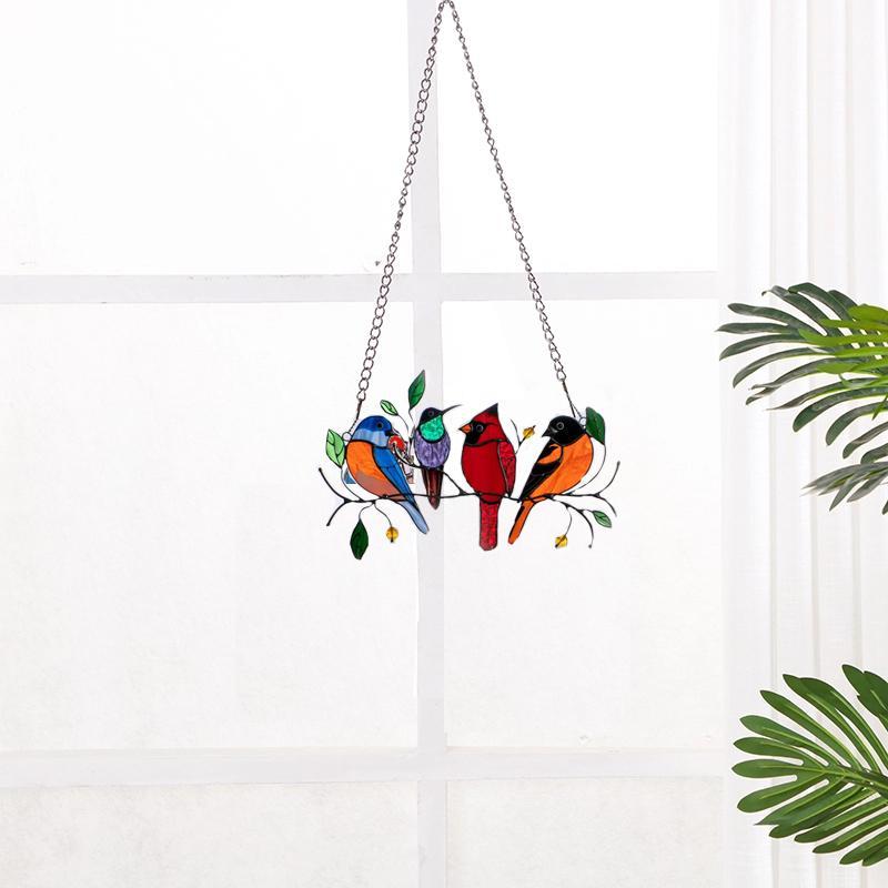 Birds Stained Glass Window Hangings 🐦 | Bowlift