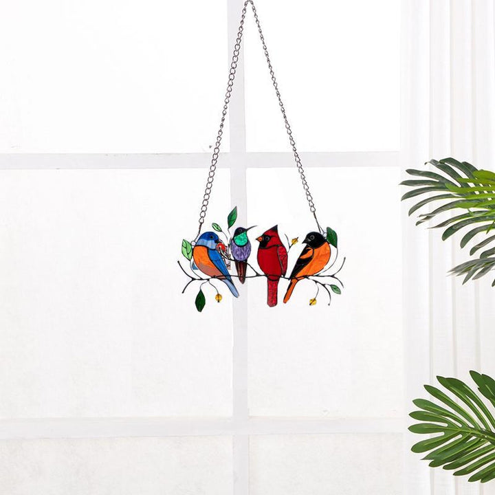 Birds Stained Glass Window Hangings 🐦 | Bowlift