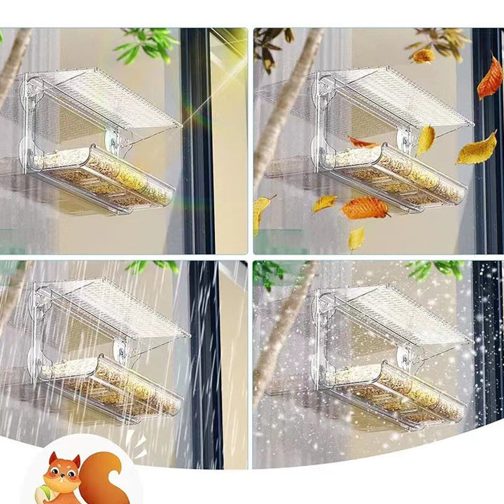 BowLift | Outdoor Clear-Window-Suction-Cup-Birdhouse
