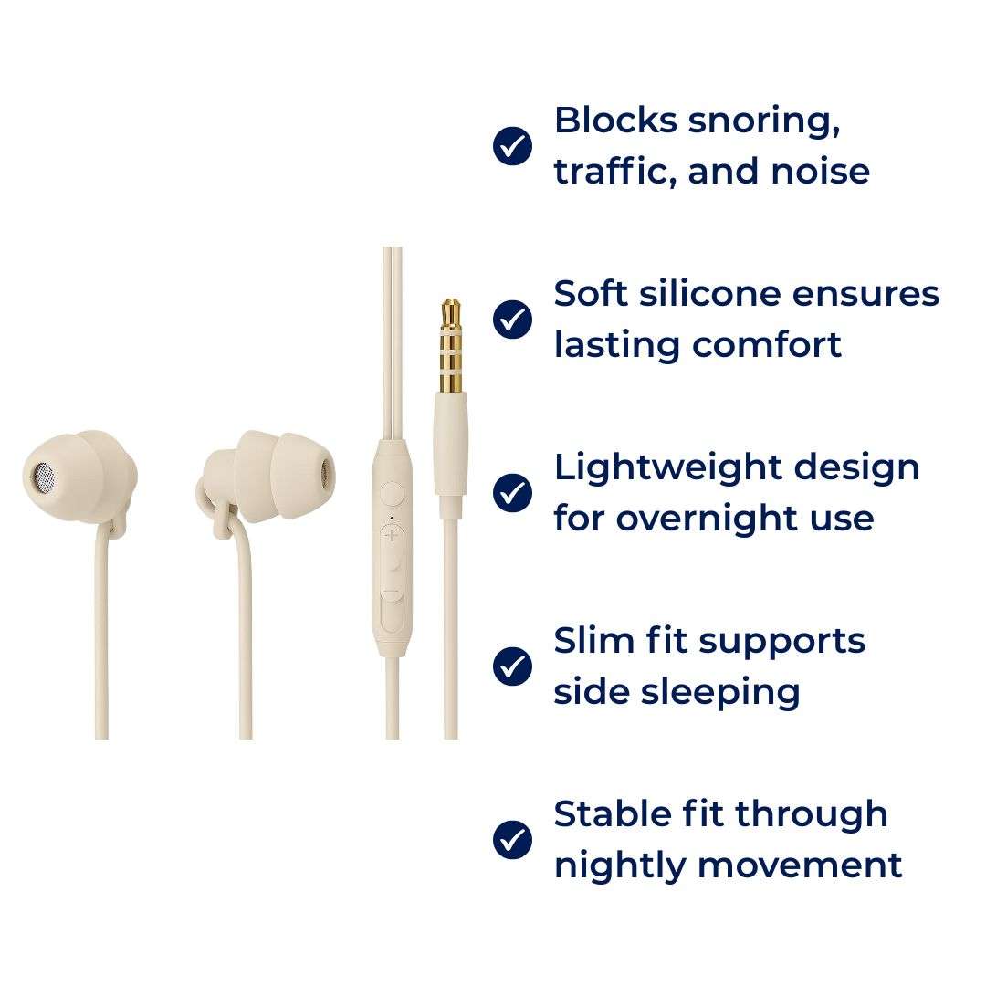 Noise-Cancelling – Ergonomic Silicone – For Side Sleepers – Blocks Snoring & Traffic – All-Night Comfort Bowlift
